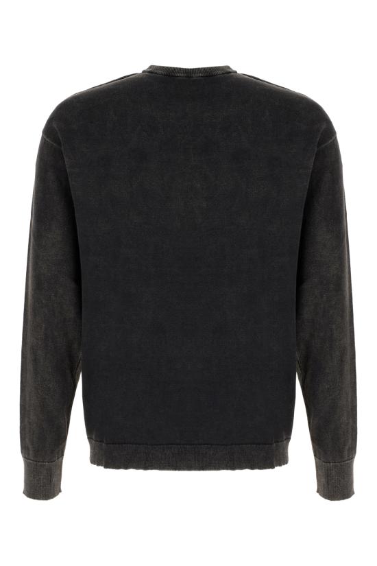 25FW 디젤 애시드 워싱 크루넥 스웨트셔츠 A218570QKBT 900 BLACK - DIESEL