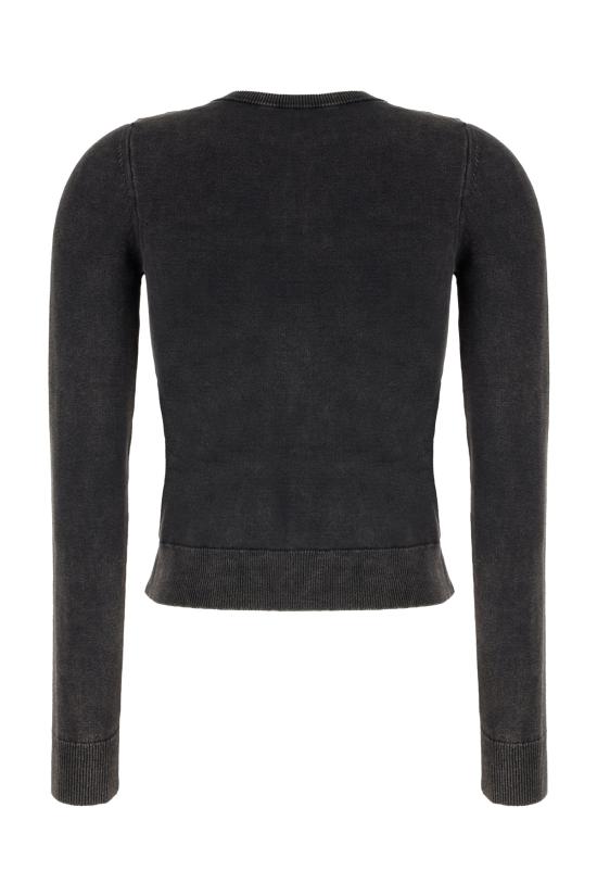 25FW 디젤 버튼 클로저 로고 자수 가디건 A218590QKBT 900 BLACK - DIESEL