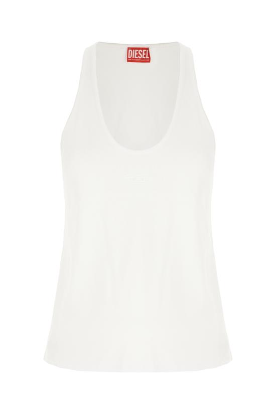 25FW 디젤 T 와이프 OD 민소매 티셔츠 A215730JEAI 100 WHITE