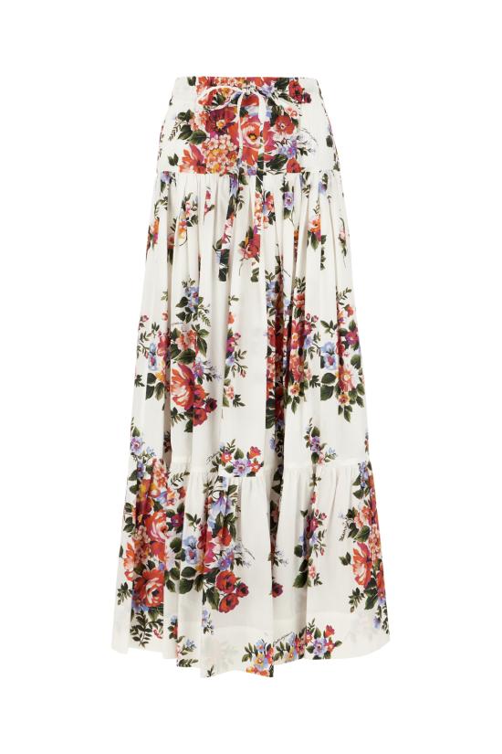 26SS 돌체앤가바나 롱 스커트 F4DC6THS5UU HA5ZO MAZZFIORI FBIANCO