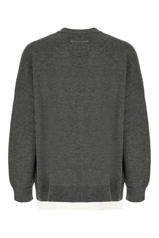 26SS MM6 메종마르지엘라 스웨터 SH0HP0012M13206 855M DARK GREY MELANGE - MM6 MAISON MARGIELA