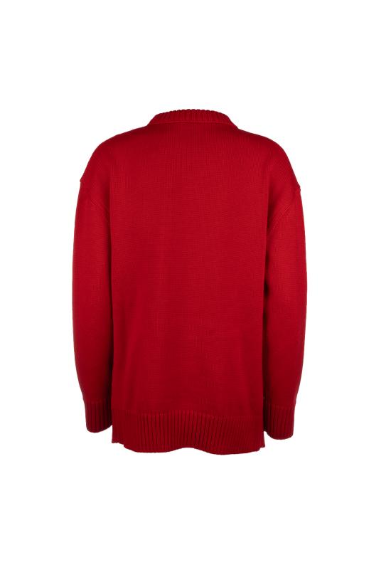 25FW 프라다 울 보우 가디건 P24V2P18JO F0011 Rosso - PRADA