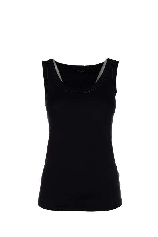 26SS 파비아나 필리피 민소매 티셔츠 JED266F602L896 5146 Blu notte