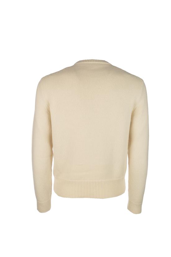 26SS 셀린느 캐시미어 크루넥 스웨터 RY0SV1261 01W1 WHITE BLACK1 - CELINE