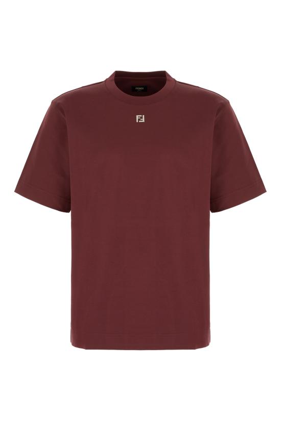 26SS 펜디 반팔 티셔츠 FY0936ARYY F0HM6 BURGUNDY