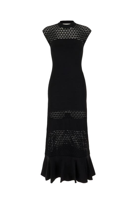 25FW 랑방 롱 원피스 RWDR0045K076H25K076 10 BLACK