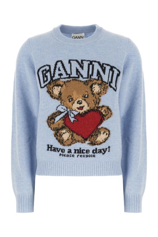 26SS 가니 그래픽 울 니트 A10700472678 646 BABY BLUE