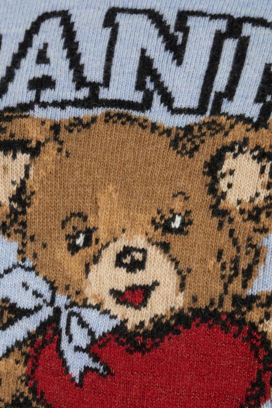 26SS 가니 그래픽 울 니트 A10700472678 646 BABY BLUE - GANNI