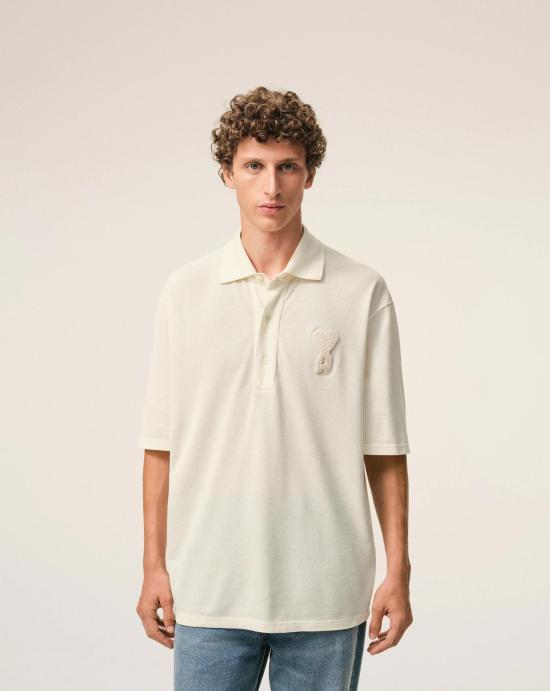 26SS 아미 반팔 티셔츠 UPL428JE0221 136 Blanc creme - AMI