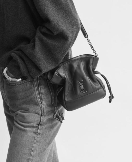 26FW 생로랑 램스킨 제이미 미니 숄더 파우치 859174AAB32 1000 NOIR - SAINT LAURENT