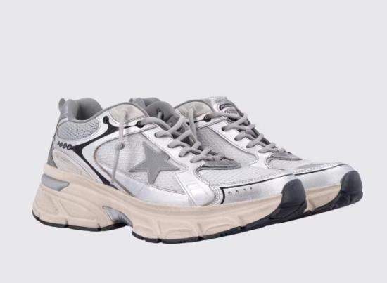 26SS 골든구스 라이트스타 스니커즈 GMF00724F007843 60320 GREY SILVER BLACK - GOLDEN GOOSE