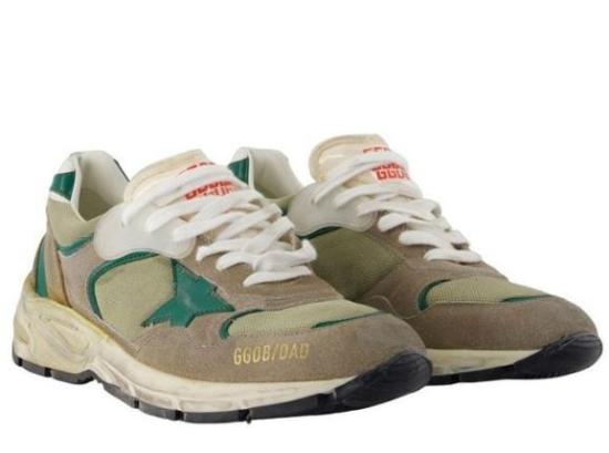 26SS 골든구스 대드 스타 스니커즈 GMF00884F006460 11207 WHITE TAUPE GREEN - GOLDEN GOOSE