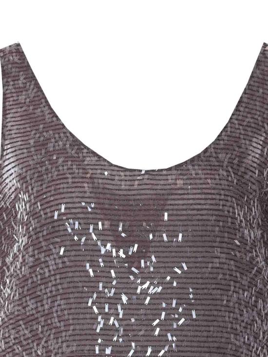 26SS 브루넬로 쿠치넬리 민소매 티셔츠 MF940HW310C8589 Brown - BRUNELLO CUCINELLI