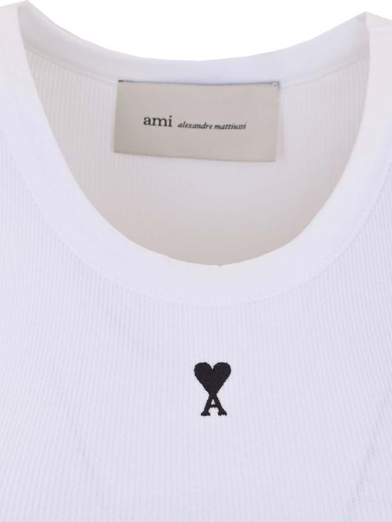 26SS 아미 ADC 코튼 탱크탑 FTP811JE0117100 White - AMI