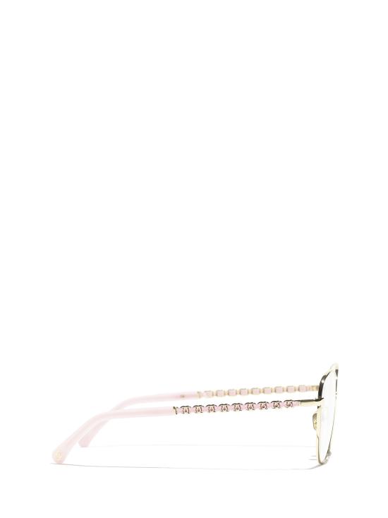 26FW 샤넬 안경 CH2223Q C489 PALE GOLD - CHANEL
