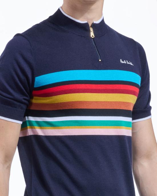 25FW 폴 스미스 반팔 티셔츠 M1R 528Z T02882 49 BLU MULTI - PAUL SMITH