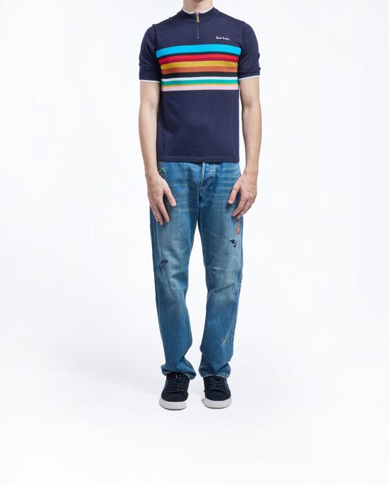 25FW 폴 스미스 반팔 티셔츠 M1R 528Z T02882 49 BLU MULTI - PAUL SMITH