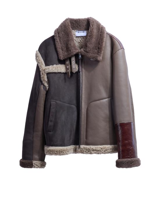 25FW 모스키노 무스탕 3902 5272 1888 MARRONE MULTI