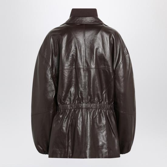 26SS 더프랭키샵 가죽 자켓 JAFS21487LE Burgundy - THE FRANKIE SHOP