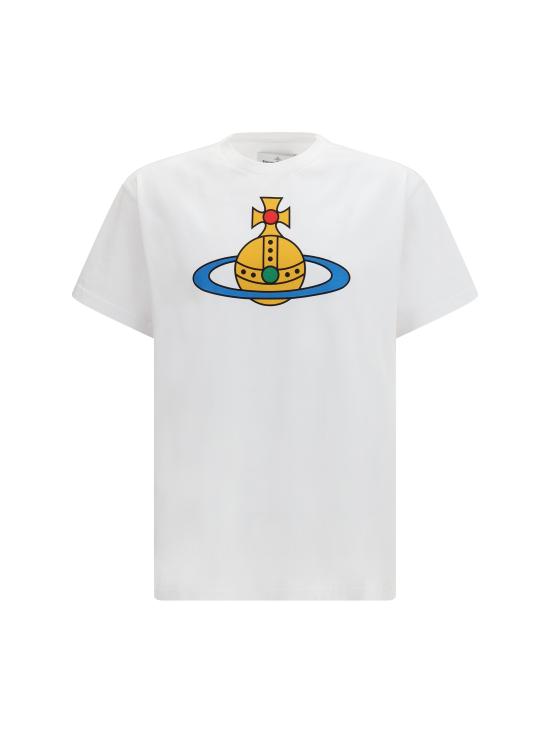 26SS 비비안웨스트우드 반팔 티셔츠 3G01004SJ001M A401 WHITE