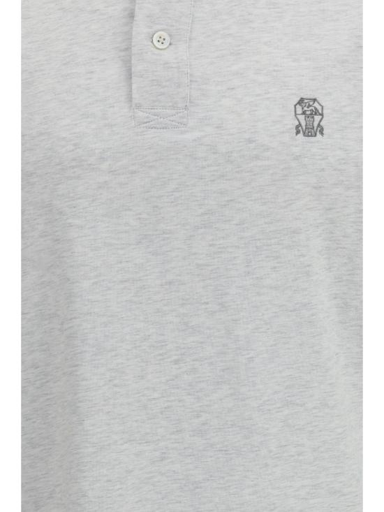 26SS 브루넬로 쿠치넬리 폴로 티셔츠 M0B139779G CY887 GREY - BRUNELLO CUCINELLI