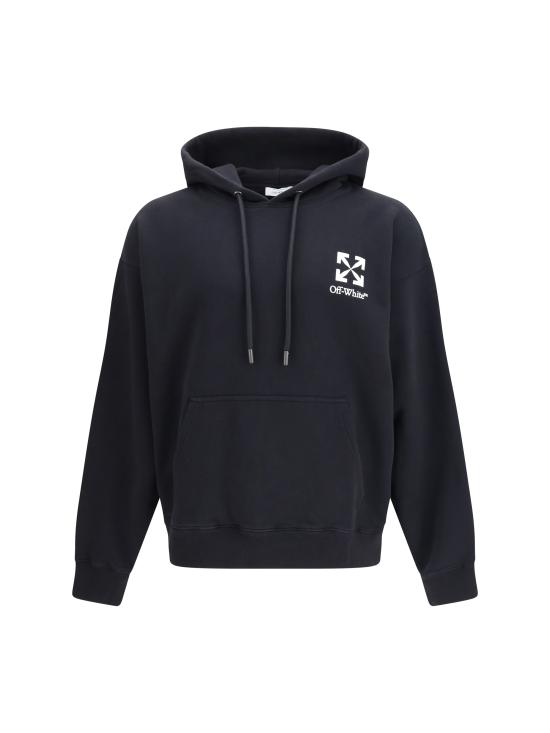 26SS 오프화이트 후드 티셔츠 44MBB085S26F00O001 0001 BLACK