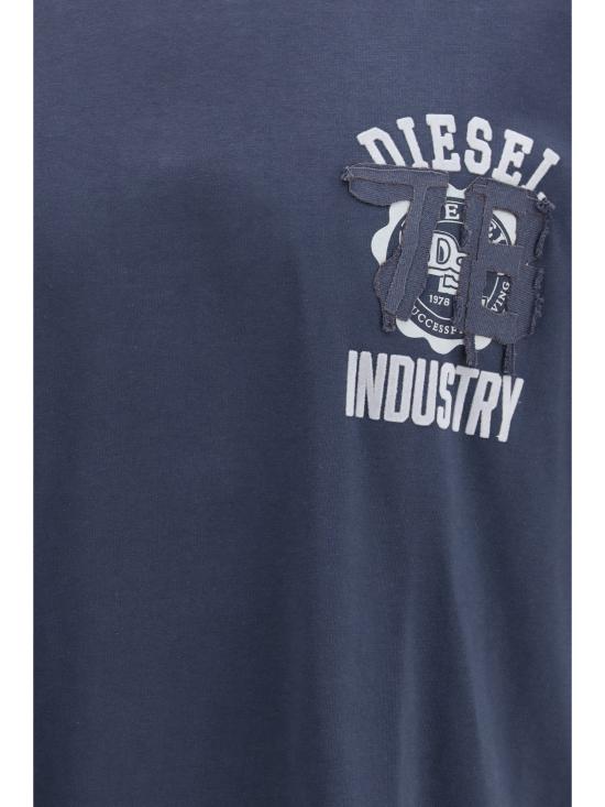 26SS 디젤 반팔 티셔츠 A202810PLAT 81E BLUE - DIESEL