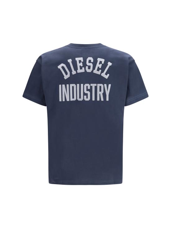 26SS 디젤 반팔 티셔츠 A202810PLAT 81E BLUE - DIESEL