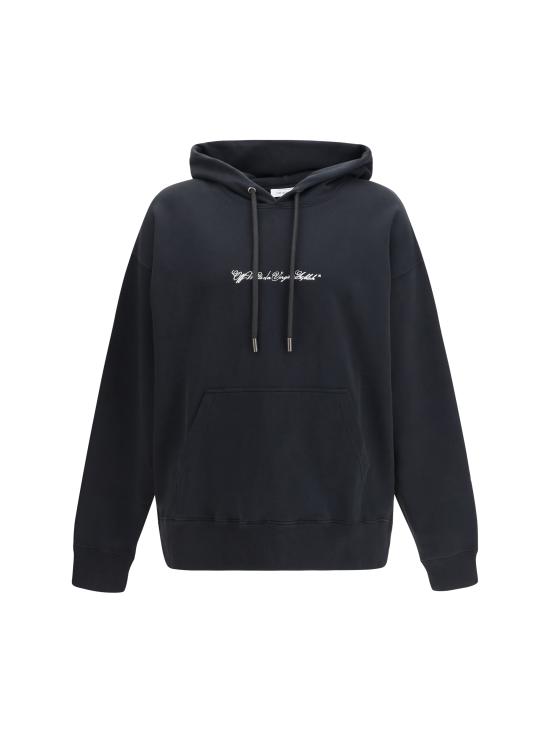 26SS 오프화이트 후드 티셔츠 44MBB085S26F004001 0001 BLACK