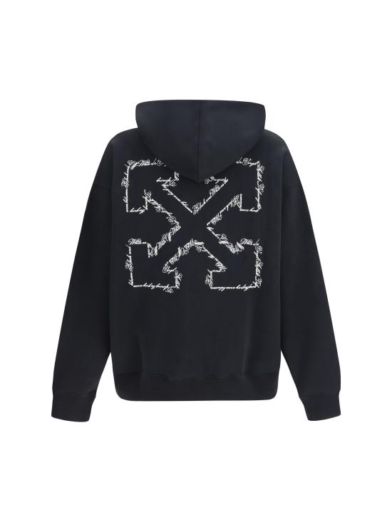 26SS 오프화이트 후드 티셔츠 44MBB085S26F004001 0001 BLACK - OFF WHITE