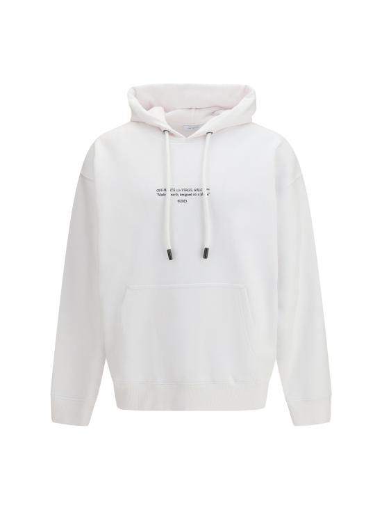 26SS 오프화이트 후드 티셔츠 44MBB085S26F009100 1000 WHITE