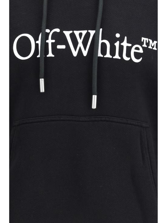 26SS 오프화이트 후드 티셔츠 44MBB085C9F0121001 1001 BLACK - OFF WHITE