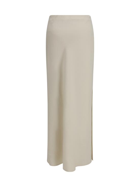 26SS 브루넬로 쿠치넬리 롱 스커트 MH126G3396 C579 CREAM - BRUNELLO CUCINELLI