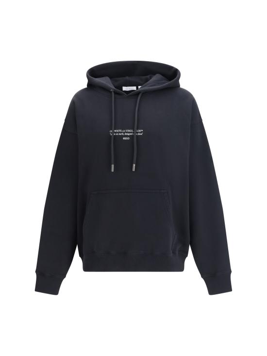 26SS 오프화이트 후드 티셔츠 44MBB085S26F009001 0001 BLACK