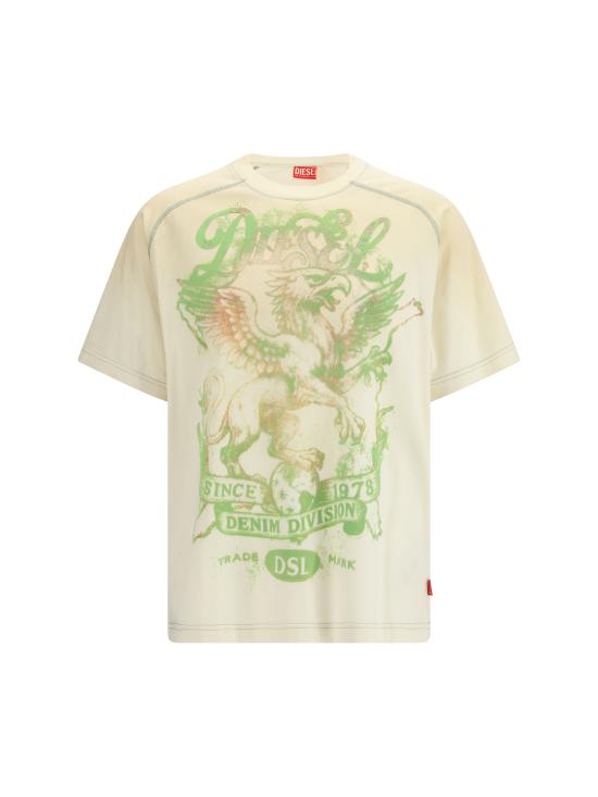 26SS 디젤 반팔 티셔츠 A237990SKBK 1BN MULTICOLOUR