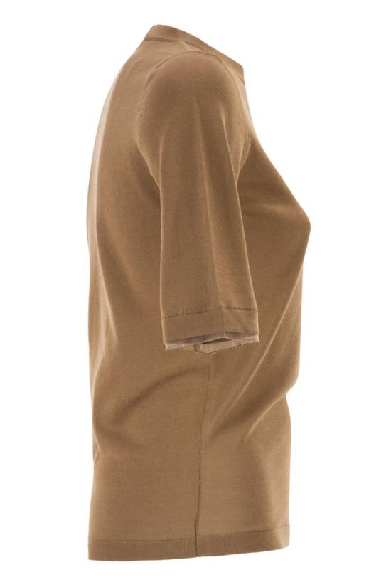 26SS 파비아나 필리피 반팔 티셔츠 MAD276F042M219 1268 BROWN - FABIANA FILIPPI