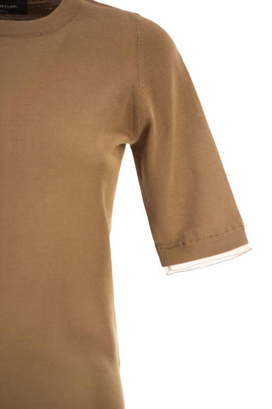 26SS 파비아나 필리피 반팔 티셔츠 MAD276F042M219 1268 BROWN - FABIANA FILIPPI