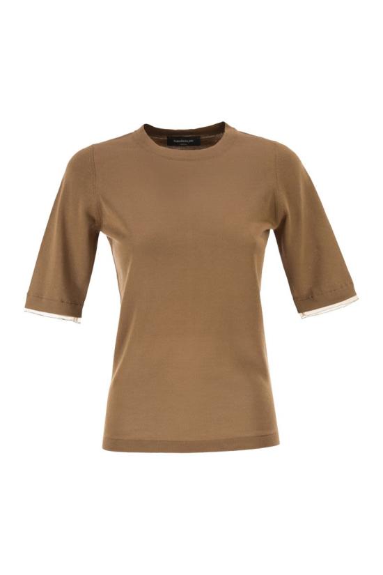 26SS 파비아나 필리피 반팔 티셔츠 MAD276F042M219 1268 BROWN