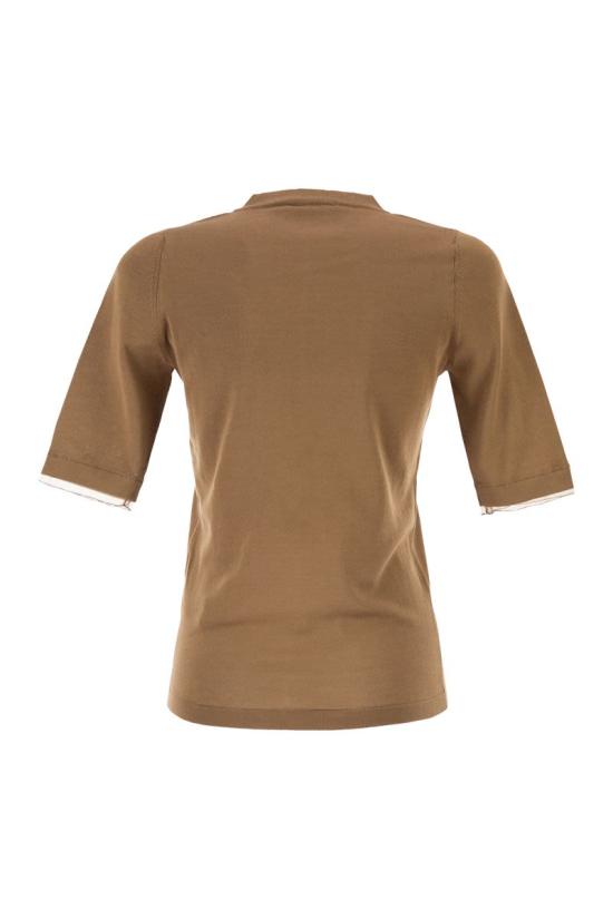 26SS 파비아나 필리피 반팔 티셔츠 MAD276F042M219 1268 BROWN - FABIANA FILIPPI
