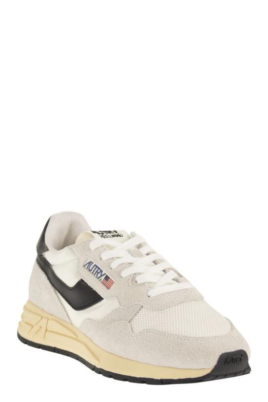 26SS 오트리 릴윈드 로우 나일론 스웨이드 스니커즈 WWLMUT50 WHITE BLACK - AUTRY