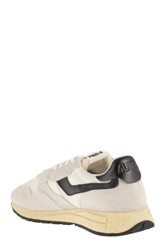 26SS 오트리 릴윈드 로우 나일론 스웨이드 스니커즈 WWLMUT50 WHITE BLACK - AUTRY