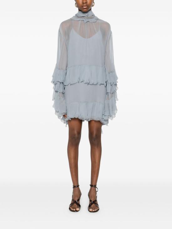 26SS 끌로에 미디 원피스 CH26SRO52001 011 LIGHT BLUE - CHLOE