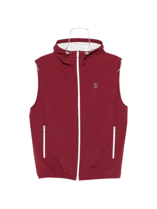 26SS 브루넬로 쿠치넬리 멤브레인 나일론 웨이스트코트 MM49A7450GC1830 RED