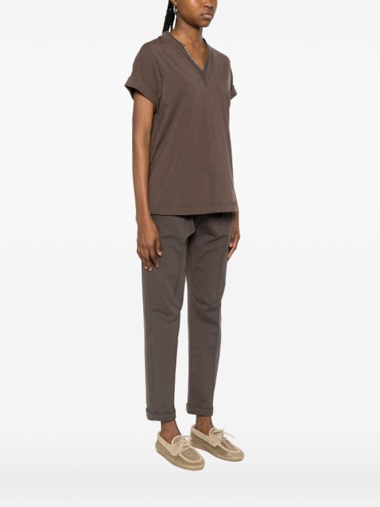 26SS 브루넬로 쿠치넬리 반팔 티셔츠 M0T18BD222C8589 BROWN - BRUNELLO CUCINELLI