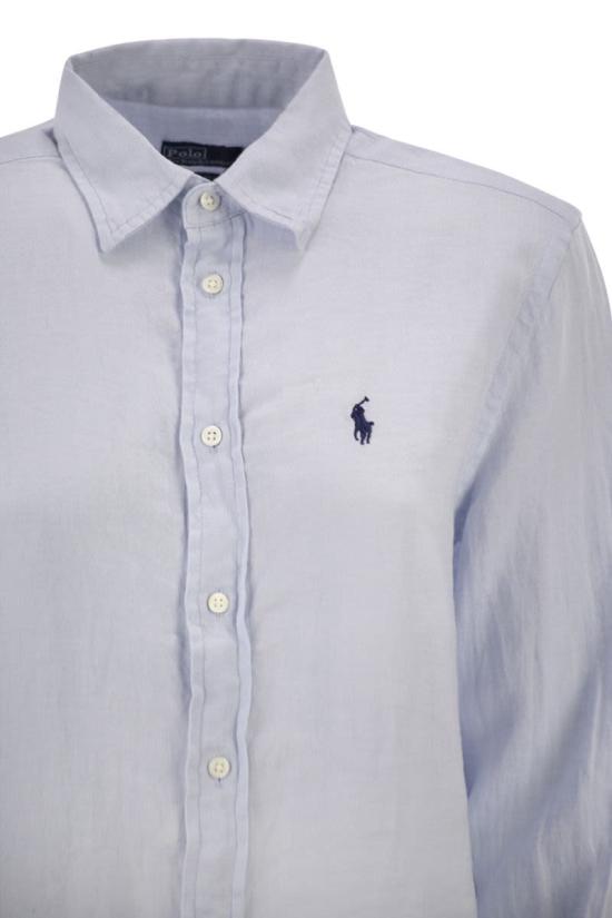 26SS 폴로 랄프로렌 포니 자수 리넨 셔츠 (211970730009) 211970730 503 OXFORD BLUE - POLO RALPH LAUREN