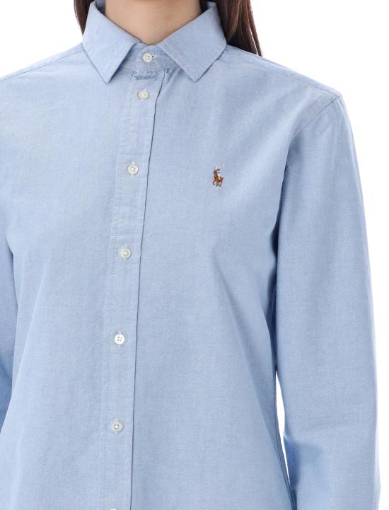 26SS 폴로 랄프로렌 슬림 핏 스트라이프 옥스포드 셔츠 211891377 001 BSR LIGHT BLUE - POLO RALPH LAUREN