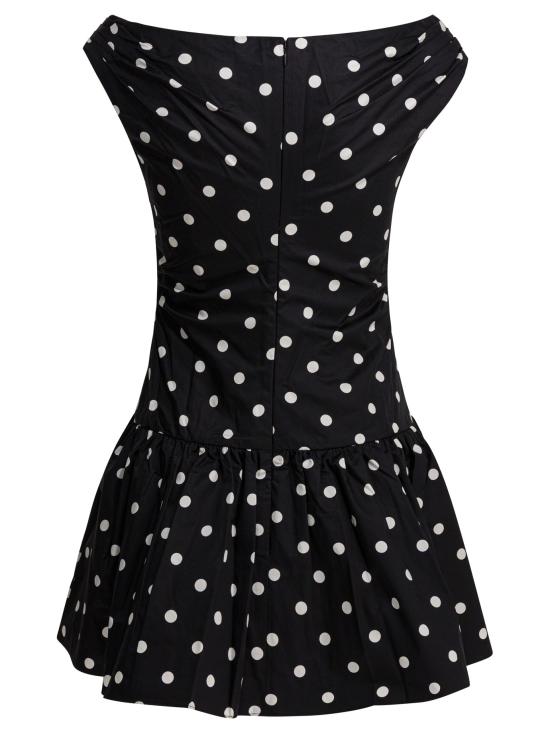 26SS 셀프 포트레이트 미디 원피스 RS26209SB BLACK BLACK WHITE DOT - SELF PORTRAIT