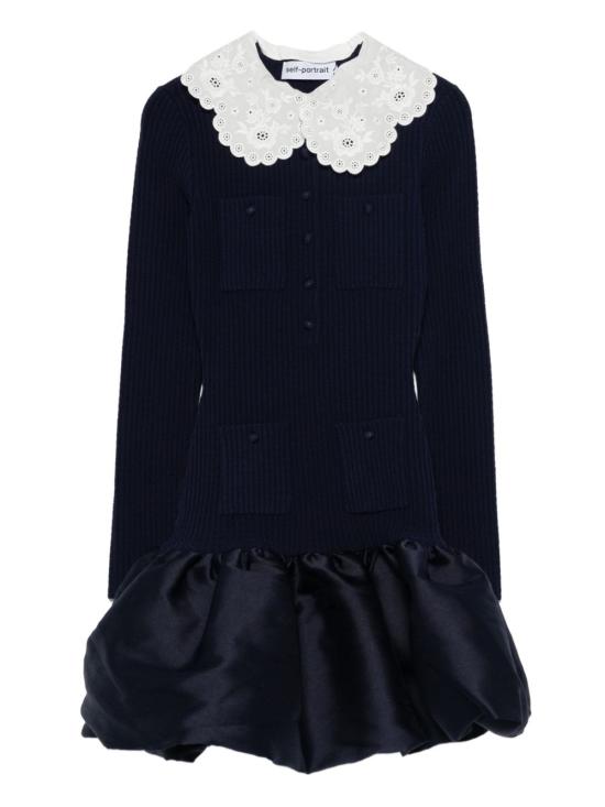 26SS 셀프 포트레이트 미디 원피스 RS26106SBN NAVY