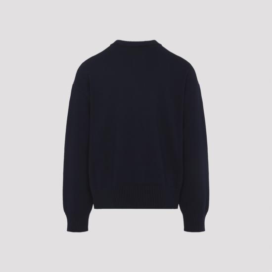 26SS 아미 ADC 울 크루넥 하트 가디건 UKC381KN0156 A116 NAVY - AMI