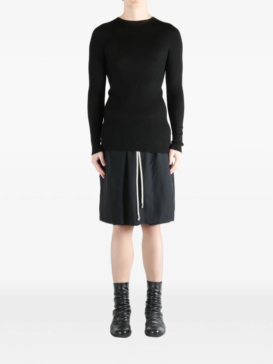 26SS 릭 오웬스 스웨터 RU01F2637RIBM 09 BLACK - RICK OWENS
